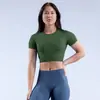 Soporta Procesamiento OEM/ODM Personalización Transfronterizo Nuevo Estilo Corto Manga Corta de Yoga para Mujer Transpirable Deportivo al Aire Libre Media Manga