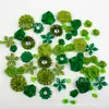 Mori 59 peças terno verde adesivos flores de tecido feitas à mão joias DIY bolsa de material para flor de pulso venda quente transfronteiriça