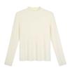Suéter básico de lã macia simples e versátil para inverno, menina gordinha, tamanho grande, gola alta, slim, top feminino 65089