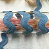 Em estoque 8mm Cor Sólida Onda Forma S Bordas Curvas com Fita de Renda Cortina Chapéu Roupas Infantis Acessórios de Casamento Acessórios de Vestuário