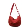 Bolso Bandolera para Mujer 2025 Nuevo de Gran Capacidad Casual Bolso Dumpling Estudiante Simple Ligero Color Sólido Bolso de Hombro Casual