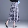 Elegante Falda Plisada Estampada para Mujer, Nueva Falda de Línea A Adelgazante de Cintura Alta Otoño/Invierno 2026, Moderna Falda Evasé con Drapeado