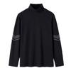 Camiseta de Manga Larga con Cuello Alto de Terciopelo Doble Cara para Otoño e Invierno, Ajuste Delgado Casual para Hombres y Mujeres, Camiseta Básica, Cuello Solapa, Espesada, Top Cálido