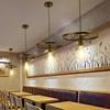 Lámpara de bar de restaurante de estilo industrial, lámpara de bar, lámpara de bar, lámpara de barbacoa, lámpara de araña retro con rueda de hierro y personalidad creativa.