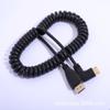Mini miniHDMI para HDMI 90 graus cotovelo mola linha HD linha SLR #88