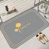 Alfombra Antideslizante para Baño Transfronteriza, Felpudo para Entrada de Inodoro, Alfombrilla Absorbente de Secado Rápido para Suelo de Puerta de Baño, Felpudo Doméstico de Tierra de Diatomeas