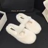 Pantuflas de algodón para mujer, tipo slip-on, con punta cerrada, nuevo estilo 2026, versátiles para otoño e invierno, forradas de felpa para mayor calidez, aptas para usar en exteriores