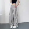 Pantalones de trabajo finos de pierna ancha transfronterizos, unisex, ajuste holgado de verano, adelgazantes, seda de hielo, secado rápido, pantalones casuales atléticos de pierna recta