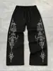 Calça Casual Tendência Hip-Hop de Rua Transfronteiriça AliExpress para Homens, Verão, Corte Solto, Estilo Reta de Nicho, Em Estoque, Calça Longa Versátil