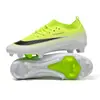 Zapatos de fútbol de corte bajo transfronterizos, sin costuras de fly-knit con tacos TF para césped artificial, tacos AG para fútbol de cuero, zapatos de entrenamiento para hombres, mujeres y niños