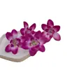 Flores de orquídea artificiales para emplatar, platos de comedor de hotel, mesas de banquete, decoraciones de platillos fríos para restaurantes de hot pot, flores artificiales
