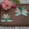 Estilo Antigo Folhas Verdes Esculpidas Acessórios para Joias DIY Pétalas de Folha Perfuradas Feitas à Mão Acessório para Prendedor de Cabelo Ornamento de Cabelo Materiais