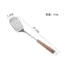 Espátula de aço inoxidável 304 Escorredor Pá de Fritar Colher de Sopa Utensílios de Cozinha Grade de Pesca de Aço Inoxidável Conjunto de Utensílios Domésticos para Cozinha