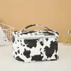 Bolsa Tote Impermeable Estampado de Vaca Bolsa de Maquillaje Celebridad de Internet Portátil Bolsa para Cuidado de la Piel Artículos de Tocador Bolsa de Almacenamiento Impermeable Creativa para Viaje