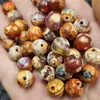 Ágata Planeta Cuentas Redondas Jade Cuentas Sueltas Pulsera de Ágata Seda de Jengibre Collar Accesorios de Joyería Cuentas Hechas a Mano