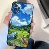 Adecuado para funda de teléfono Samsung S25Ultra, cubierta protectora A57, funda TPU S24 estilo campo fresco bicicleta, funda S26PLUS río pequeño