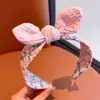 Faixa de Cabelo Fofa Estilo Coreano Morango para Crianças Presilha de Cabelo Menina Borda Larga Faixa Doce Orelhas de Coelho Menina Pequena Presilha de Cabelo Acessórios de Cabelo
