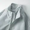 Chaqueta de moda a rayas deportivas, cómoda y amigable con la piel, con cuello alto, nuevo modelo de primavera y otoño con bolsillos con cremallera, abrigo cortavientos para hombres y mujeres