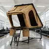 Tienda de Techo Rígida de Aleación de Aluminio Color Caqui de Fábrica, Flip Lateral, Servicio de Agente de Marca y Dropshipping
