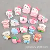 Estilo Nuevo Joyería Funda para Teléfono Serie de Dibujos Animados para Niños Accesorios de Resina Pegamento de Crema Gato Kt Accesorios para el Cabello Brillantes Materiales