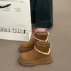 Botines de suela gruesa estilo Birkenstock para mujer, nuevos 2026 otoño e invierno vintage Maillard casual moda botas de caña alta para mujer