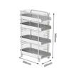 Cozinha Gap Armazenamento Rack Piso Multi-camada Ultra-estreito 18cm Carrinho Geladeira Gap Rack Parede 20cm Rack Side Storage Rack