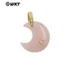 Wt-P2112 Colgante de Luna de Piedra Preciosa Colorida Exquisito Más Vendido Ópalo Cristal de Cuarzo Circonita Accesorios de Gancho