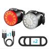 Juego de luces traseras y faros delanteros para bicicleta transfronterizos con bocina y carga USB, equipo para montar en bicicleta de montaña