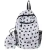 Mochila Escolar Grande de Color Caramelo con Lunares, Linda y Versátil, Transfronteriza, para Estudiantes de Secundaria y Preparatoria, Mochila para Niñas de Grados 1-6