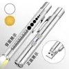 Linterna LED Portátil de Doble Fuente de Luz Amarilla y Blanca Recargable para Inspección Matutina, Lámpara Oral de Acero Inoxidable, Linterna Médica, Bolígrafo de Luz para Pupilas