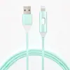 Cable de Datos con Luz LED Hueca de Colores 120W Carga Súper Rápida Adecuado para Apple Tipo-C Cable de Carga Fuente de Fábrica