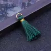 Pingente Mini Borla com Laço de Fita Artificial, Cós Dourado, 4cm, Acessório de Borla DIY Boêmio