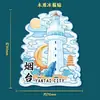 Imán para Refrigerador de Yantai Artesanía de Madera y Epoxi Producto Cultural y Creativo Imán para Refrigerador de Zona Escénica Souvenir Turístico Ciudad de la Marea Nacional