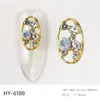 Accesorios para uñas, diamantes de imitación con forma de diamante y base plana, lentejuelas para uñas de aleación plateada, diamantes de imitación para decoración de uñas en stock, venta directa de fábrica, iridiscente