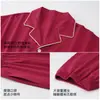 Pijama vermelho para homens, adequado para o ano do zodíaco, estilo primavera e outono, cardigã de manga longa 100% algodão, tamanho grande, roupa de casa 100% algodão para outono e inverno