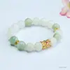 Pulsera de Jade Natural Guan Yu Jade Verde de Tianshan Círculo Único para Mujer Venta al por Mayor de Fábrica Transmisión en Vivo Dropshipping S3050503
