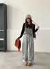 Pantalones de Pierna Estrecha y Ancha Otoño/Invierno 2025 Pantalones Largos de Seda y Lana Color Sólido Pierna Recta Deportivos Suaves Elásticos Pantalones de Chándal para Mujer