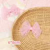 Pinzas para el pelo de malla con lazo de perlas estilo coreano, los más vendidos transfronterizos, accesorios dulces para niñas, aptas para zapatos, bolsos y ropa