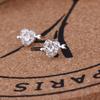 Estilo Coreano Mercado Nocturno Más Vendido Flor Flash Diamante Perla Aretes Femeninos Amor Geométrico Diamante Joyería Aretes