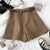 Shorts lisos de cintura alta, modernos y versátiles, estilizan y son elegantes, nueva colección de verano 2026, pantalones casuales de pierna ancha para mujer