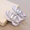Sandalias para Niñas 2026 Verano Nuevo Estilo Estilo Princesa Transpirables Huecas Suela Suave Antideslizantes Versión Estudiante Deportivas Sandalias de Punta Cerrada