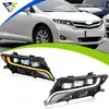 Adequado para conjunto de farol Toyota Venza 09-13, modificado com luzes diurnas de lente LED e piscas sequenciais