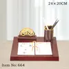 Fábrica de Origen 2026 Calendario de Escritorio de Secuoya de Gama Alta Adorno de Escritorio Ejecutivo de Madera de Lujo para Oficina