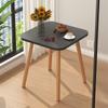 Mesa Lateral Quadrada para Sofá de Casa, Mesa Quadrada para Casa de Aluguel, Mesa Pequena de Cabeceira para Varanda, Mesa Quadrada Pequena, Mesa de Madeira *Modelo com Armazenamento