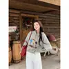 Tiro real Sudadera con capucha de terciopelo de gránulos Au de compuesto de algodón Hua para mujer, estilo nuevo de otoño e invierno, con capucha bordada, top cálido 26399