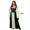 S-XL Vestido Medieval de Corte Vintage de Halloween Disfraz de Performance para Escenario Dramático Renacentista Cosplay