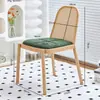 Silla de Comedor de Ratán para el Hogar Silla de Balcón para Exteriores con Respaldo Mesa y Silla de Restaurante de Ocio Estilo Rústico de Hierro Silla de Ratán Estilo Nórdico