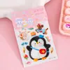 Pegatinas 5D tridimensionales con relieve para niñas, dibujos animados infantiles, autoadhesivas, impermeables, decoración DIY para funda de teléfono, patrones pequeños