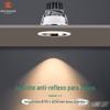 Spot LED Cob Anti-Ofuscante Dimerizável Tri-Color DC 12V 24V com Recorte de 75mm, Iluminação de Gabinete LED Embutida de Baixa Tensão, Dimerizável