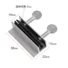 Yunbei manija redonda plateada con tira de goma cerradura de ventana cerradura de puerta y ventana sin perforación cerradura de puerta corrediza limitador antirrobo protección